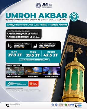 UMROH AKBAR 9 HARI PAKET BARAKAH 8 NOVEMBER 2026