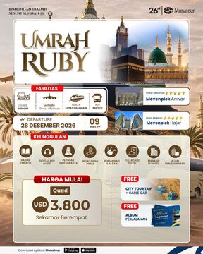 Umrah Ruby Garuda Landing Madinah 28 Desember 2026