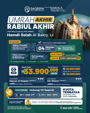 SAQEEFA UMROH AKHIR RABIUL AKHIR 04 OKTOBER 2026