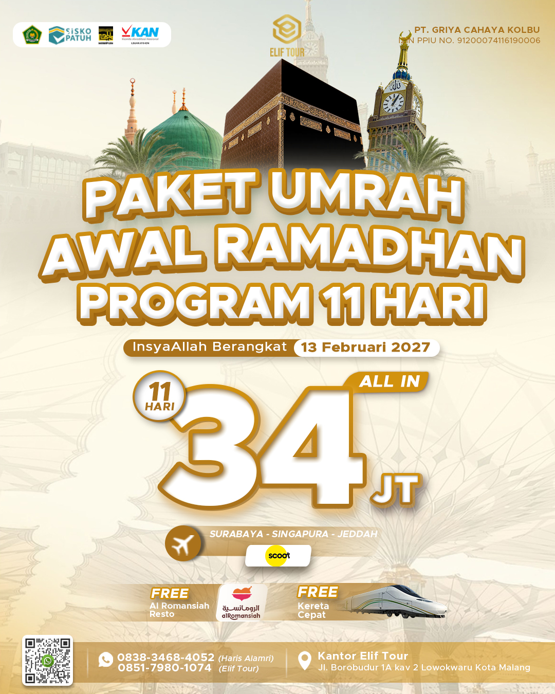 UMRAH AWAL RAMADHAN PROGRAM 11 HARI