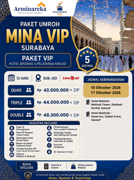 PAKET MINA 12 D SUB JED  10 OKTOBER & 17 OKTOBER 2026 BY LION AIR