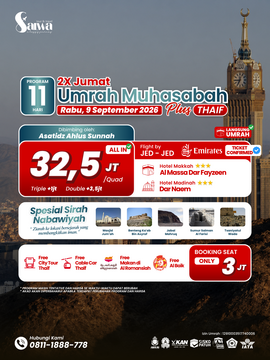 UMRAH MUHASABAH 2X JUMAT PLUS THAIF 11 HARI 09 SEPTEMBER 2026