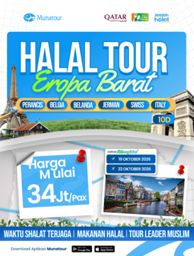 🌍 Halal Tour Eropa Barat 10 Hari Menjelajahi 7 Negara, Ikon Dunia, dan Pesona Musim Gugur Eropa
