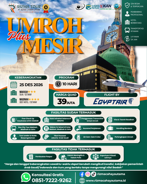 Umroh Plus Mesir 25 Desember 2026