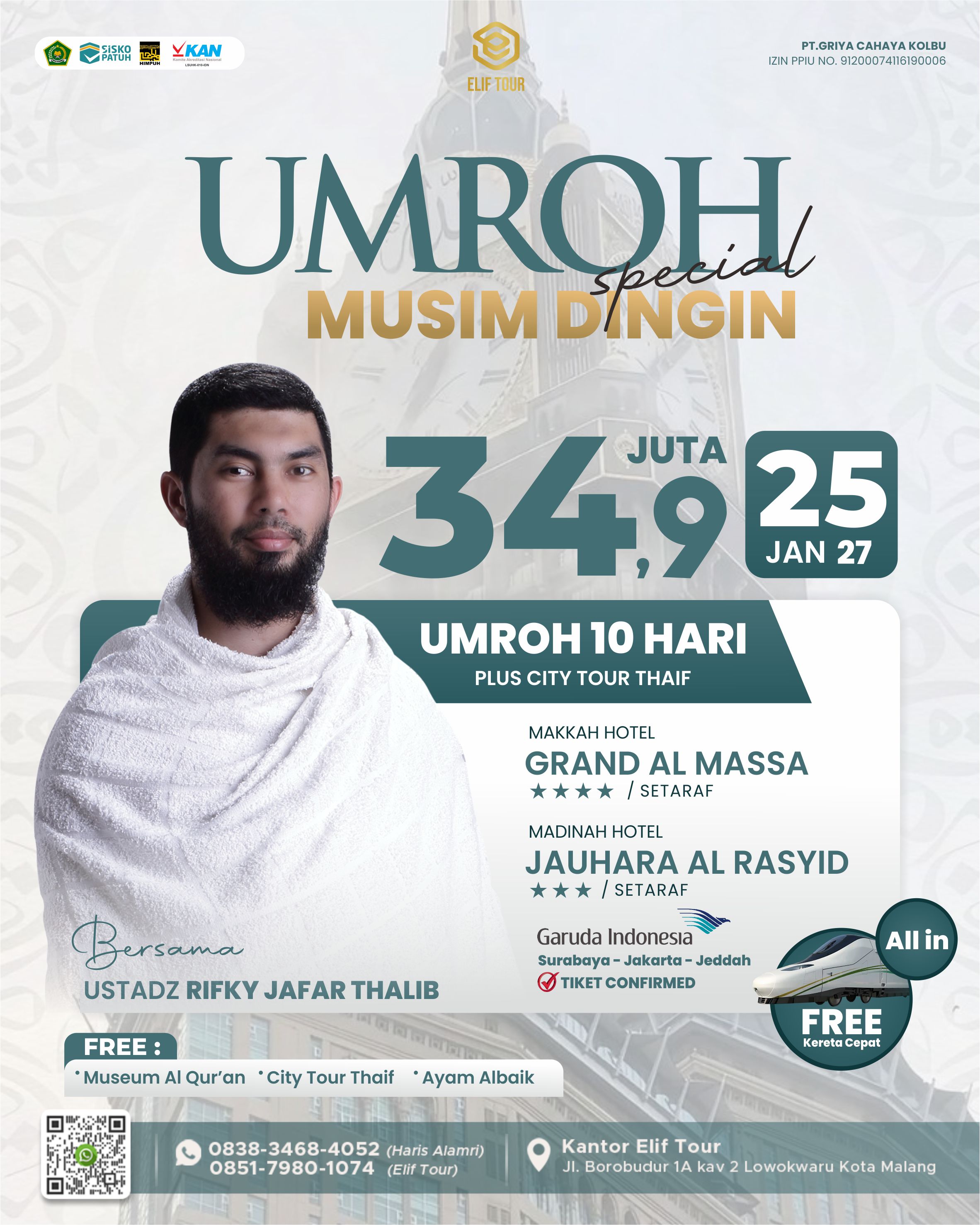 UMRAH SPECIAL MUSIM DINGIN BERSAMA USTAD RIFKY JA'FAR THALIB