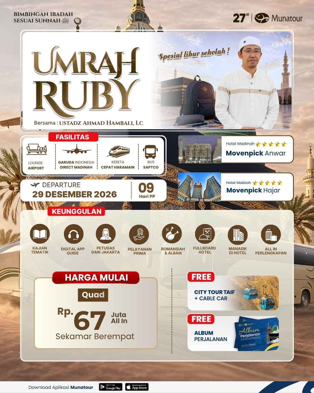 Umrah Ruby Saudia Airlines Landing Madinah 29 Desember 2026