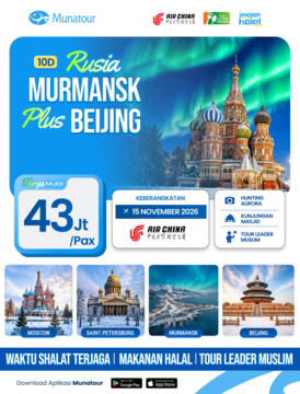 🌌 Rusia Murmansk + Beijing: Hunting Aurora 10 Hari Periode November 