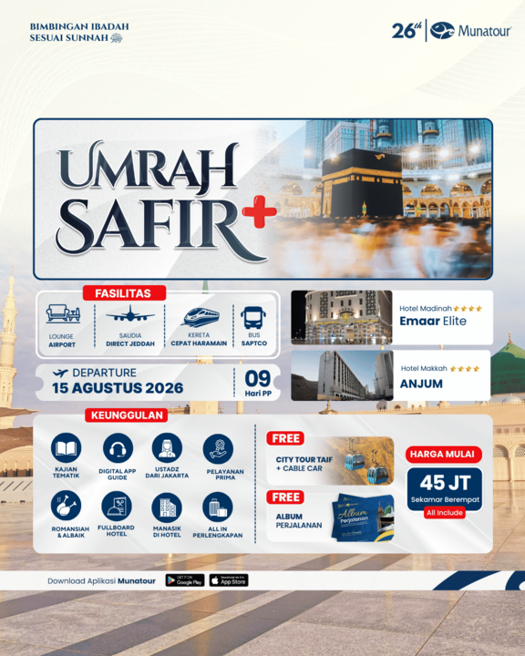 Umrah Safir Plus Landing Jeddah 14 Agustus 2026