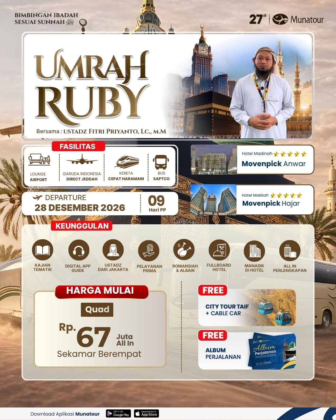 Umrah Ruby Garuda Landing Jeddah 28 Desember 2026