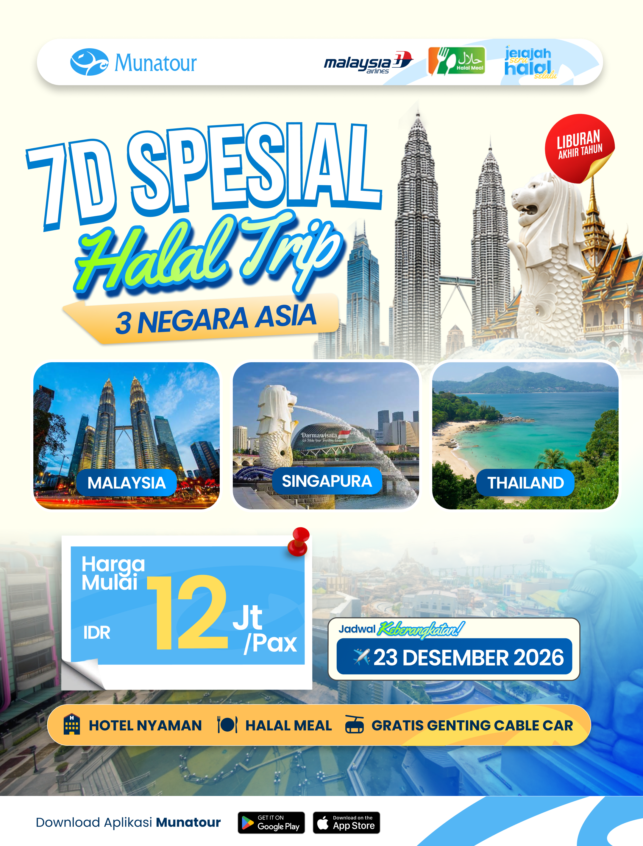 🌏 Spesial Halal Trip 3 Negara Asia Periode Libur Akhir Tahun