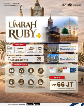 Umrah Ruby Plus Garuda Landing Madinah 17 Januari 2027