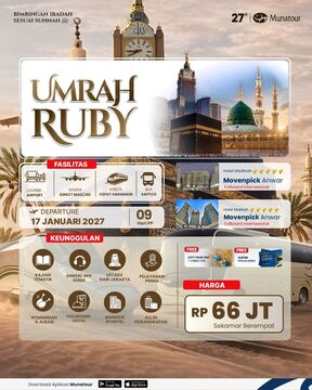 Umrah Ruby Plus Garuda Landing Madinah 17 Januari 2027