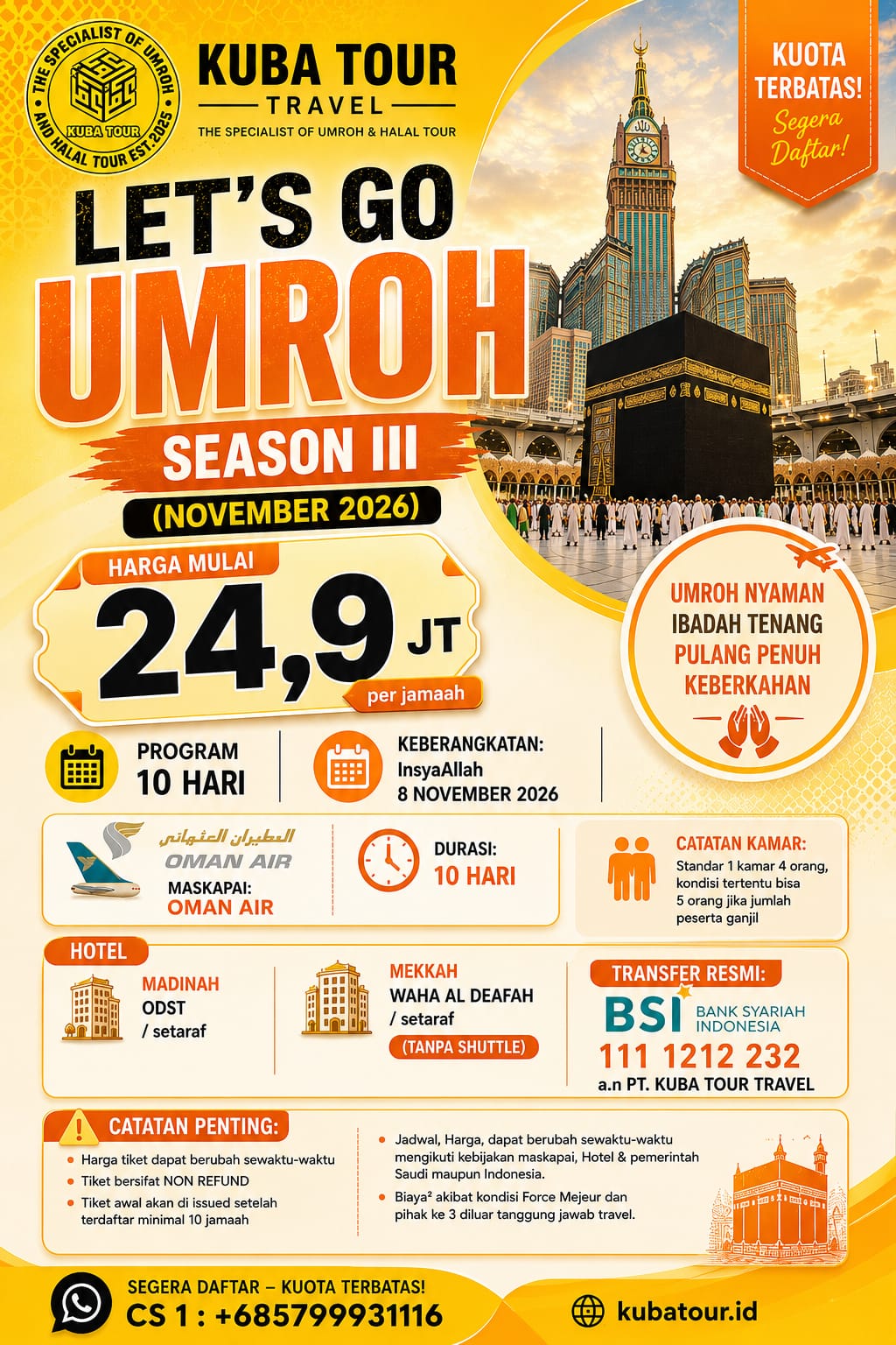 UMROH SEASON III 10D NOVEMBER 2026