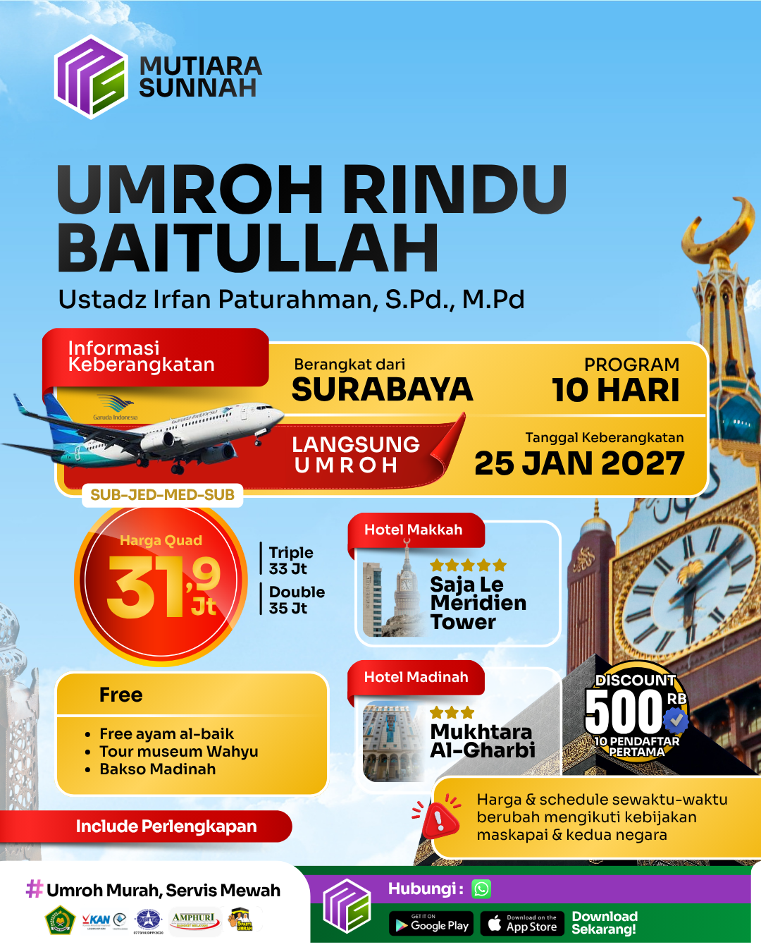 UMROH RINDU BAITULLAH 25 JANUARI 2027