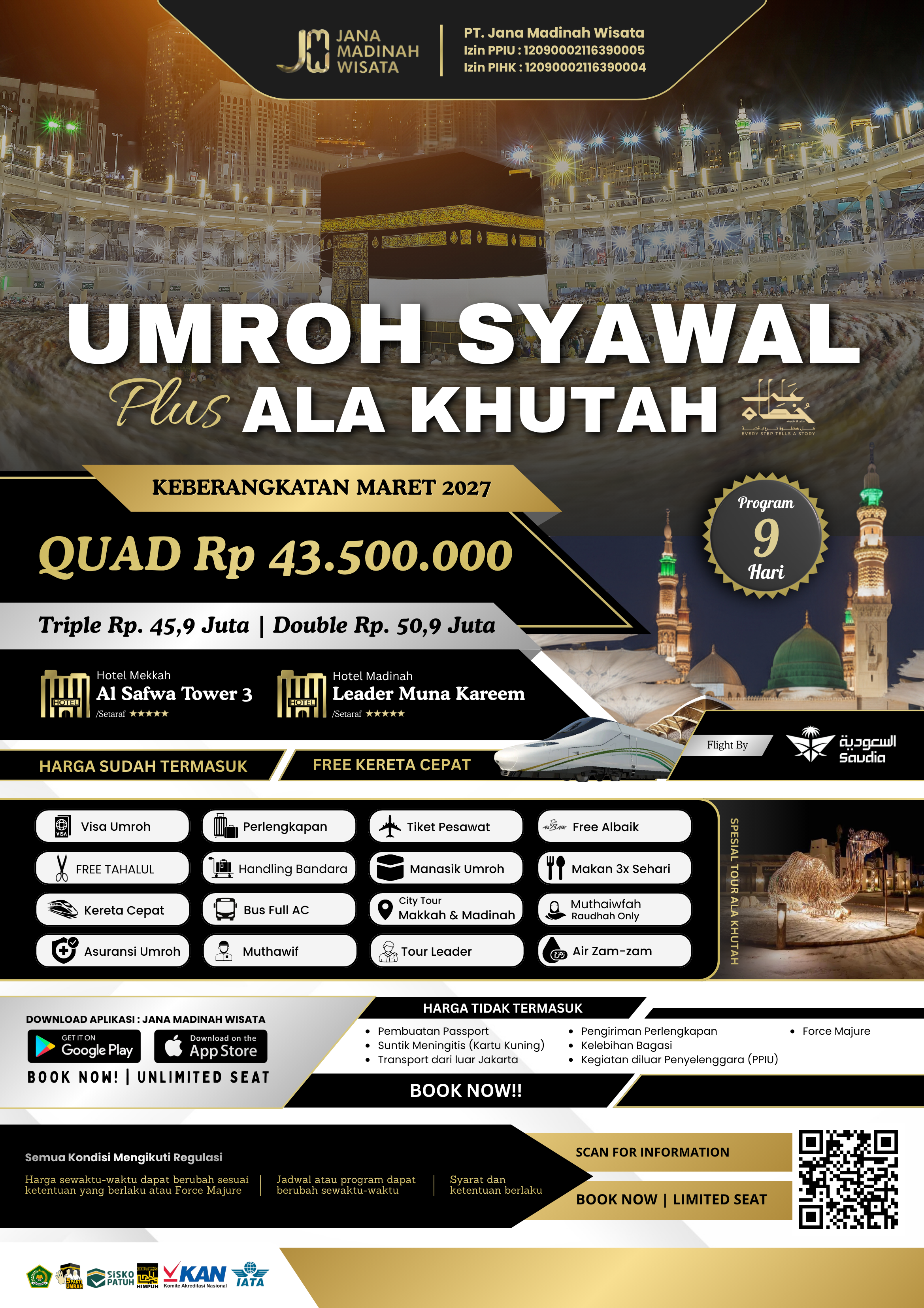 UMROH SYAWAL PLUS ALA KHUTAH 2027 M / 1448 H