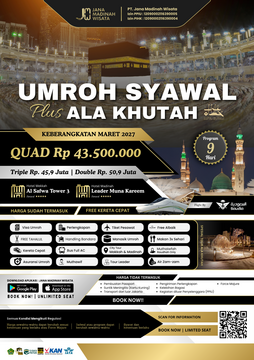 UMROH SYAWAL PLUS ALA KHUTAH 2027 M / 1448 H