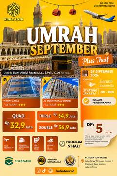 UMRAH 24 SEPTEMBER 2026 - UMROH PLUS THAIF