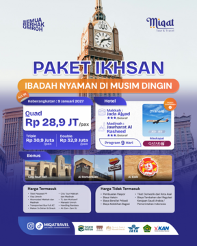 PAKET IKHSAN UMROH MUSIM DINGIN 28 JUTAAN ALL IN!!!