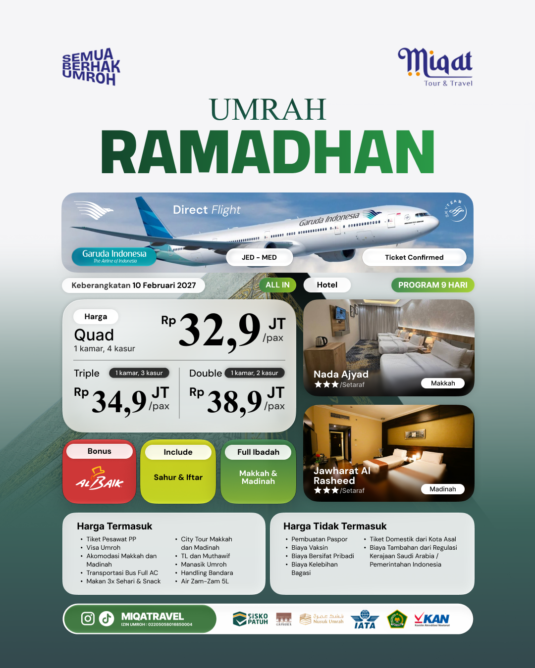 UMRAH RAMADHAN DIRECT FLIGHT !!!