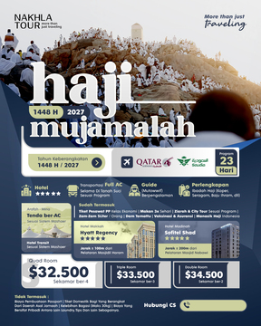 HAJI MUJAMALAH 2027 1448 H 23 HARI