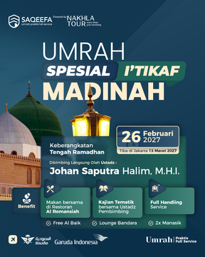 UMROH ITIKAF MADINAH 1448 H SAQEEFA 26 FEBRUARI 2027