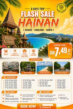 FLASH SALE HAINAN 6D 22 SEPTEMBER 2026