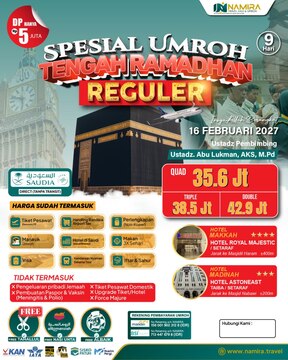 UMROH REGULER TENGAH RAMADHAN 16 FEBRUARI 2027