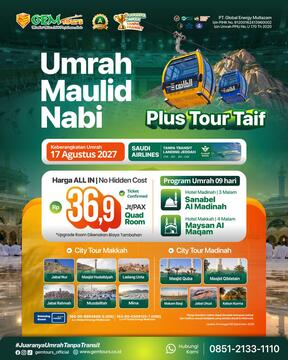 17 AGUSTUS 2027 UMRAH MAULID NABI