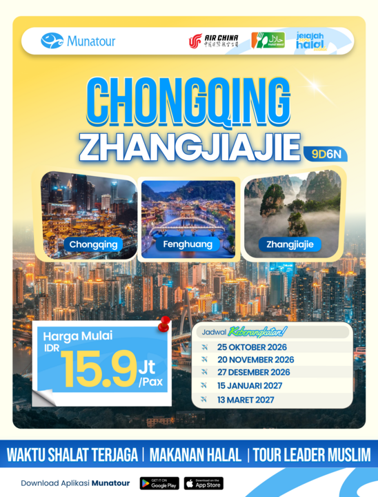 Tour Chongqing  Zhangjiajie 2026 - 2027