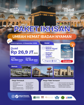 UMROH HEMAT AWAL DESEMBER 26 JUTAAN ALL IN !!!
