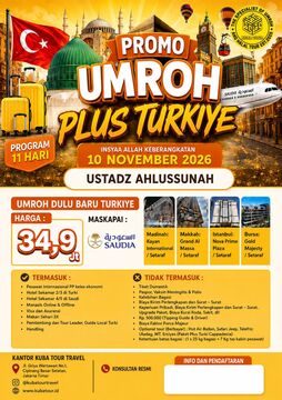PROMO UMROH PLUS TURKIYE - 11D - 10 November 2026