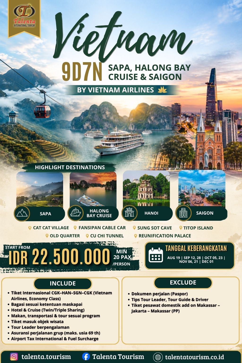 VIETNAM GRAND ESCAPE 9D/7N 