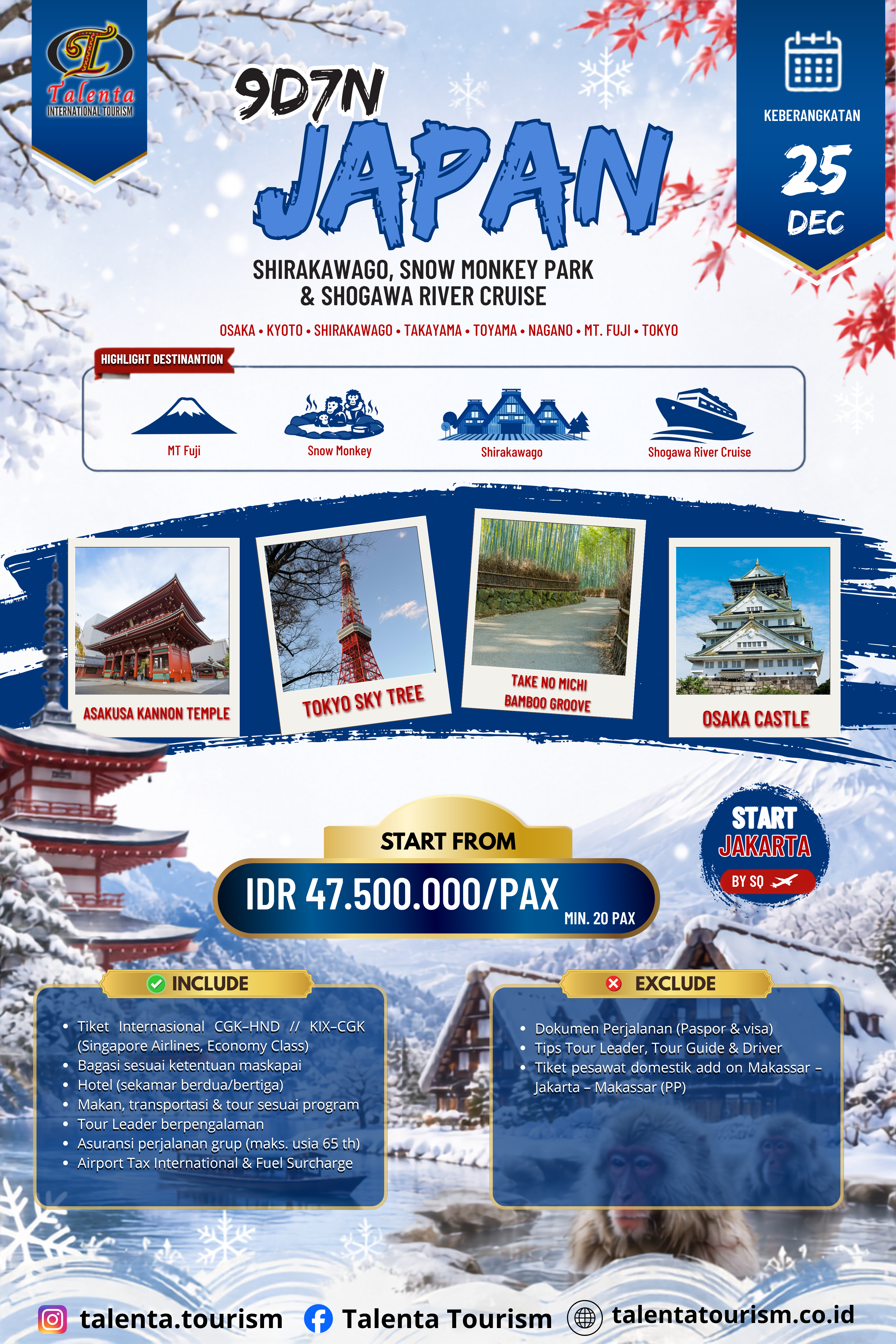 JAPAN WINTER WONDERLAND 9D7N