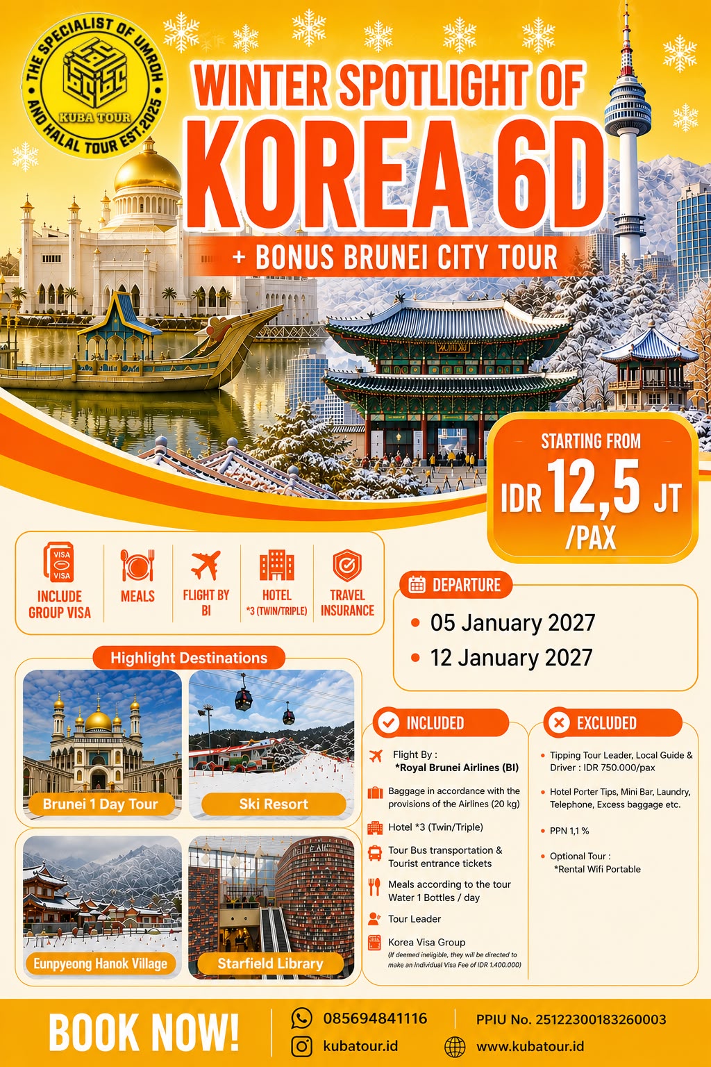 WINTER SPOTLIGHT OF KOREA 6D - 05 Januari 2027