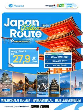 Japan Golden Route + Shirakawago 2027
