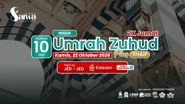 UMRAH ZUHUD REGULER SALWA 22 OKTOBER 2026