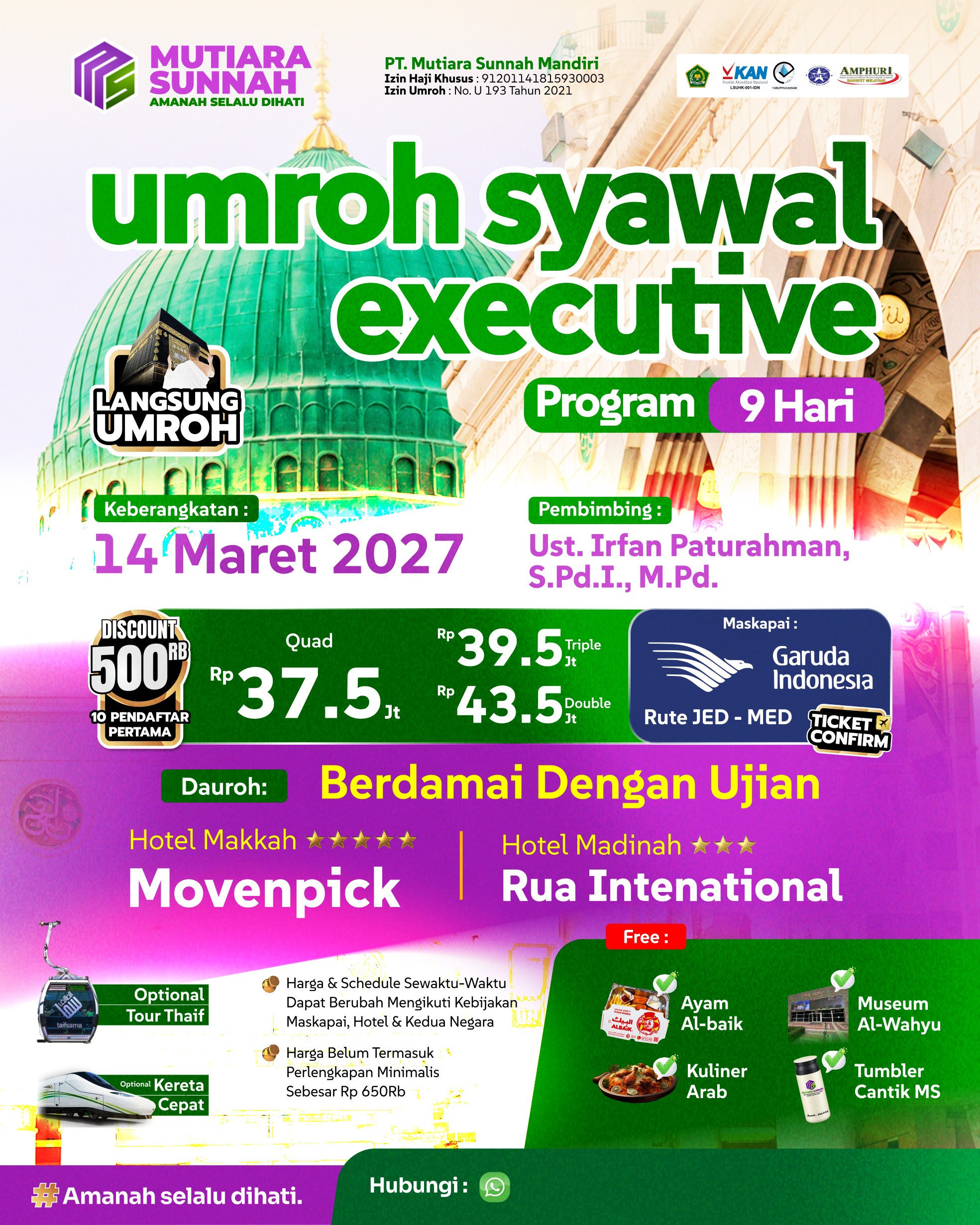 UMROH SYAWAL EXECUTIVE 14 MARET 2027