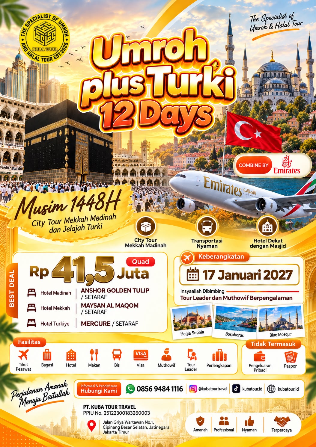 UMROH PLUS TURKI 12 DAYS