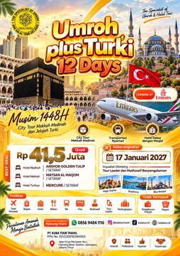 UMROH PLUS TURKI 12 DAYS