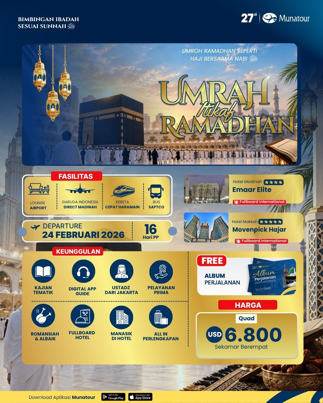 Umroh I'tikaf Ramdhan 24 Februari 2027