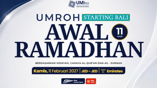 UMROH AWAL RAMADHAN 11 HARI STARTING BALI 11 FEBRUARI 2027
