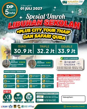 PAKET UMROH 1 JULI 2027