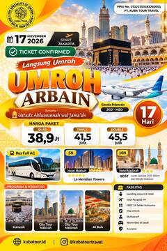  UMROH ARBA’IN 17D - LANGSUNG UMROH - 17 NOVEMBER 2026