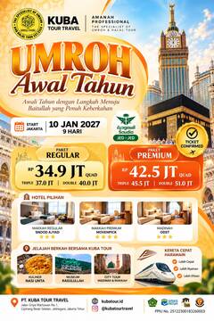 UMROH REGULAR AWAL TAHUN 9D — 10 JANUARI 2027