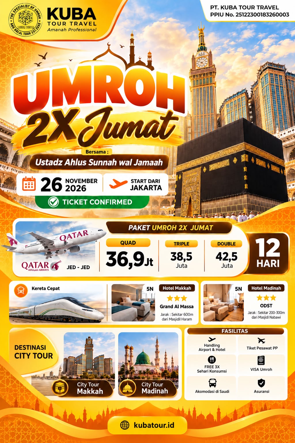 UMROH 2X JUMAT - 12 D - 26 NOVEMBER 2026 