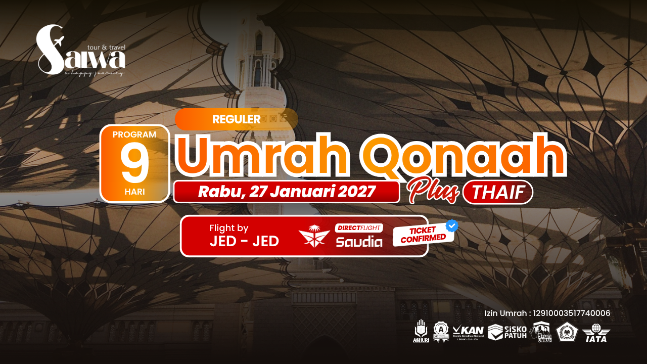 UMRAH QONAAH REGULER 9 HARI 27 JANUARI 2027