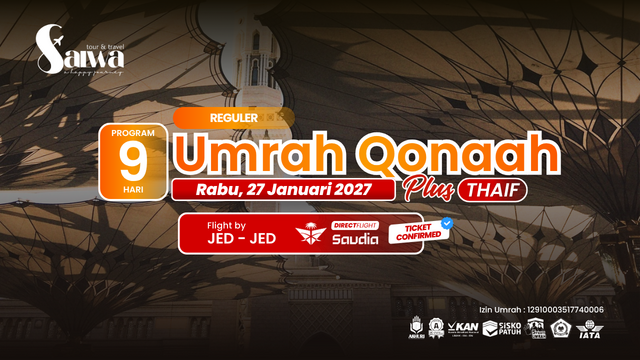 UMRAH QONAAH REGULER 9 HARI 27 JANUARI 2027