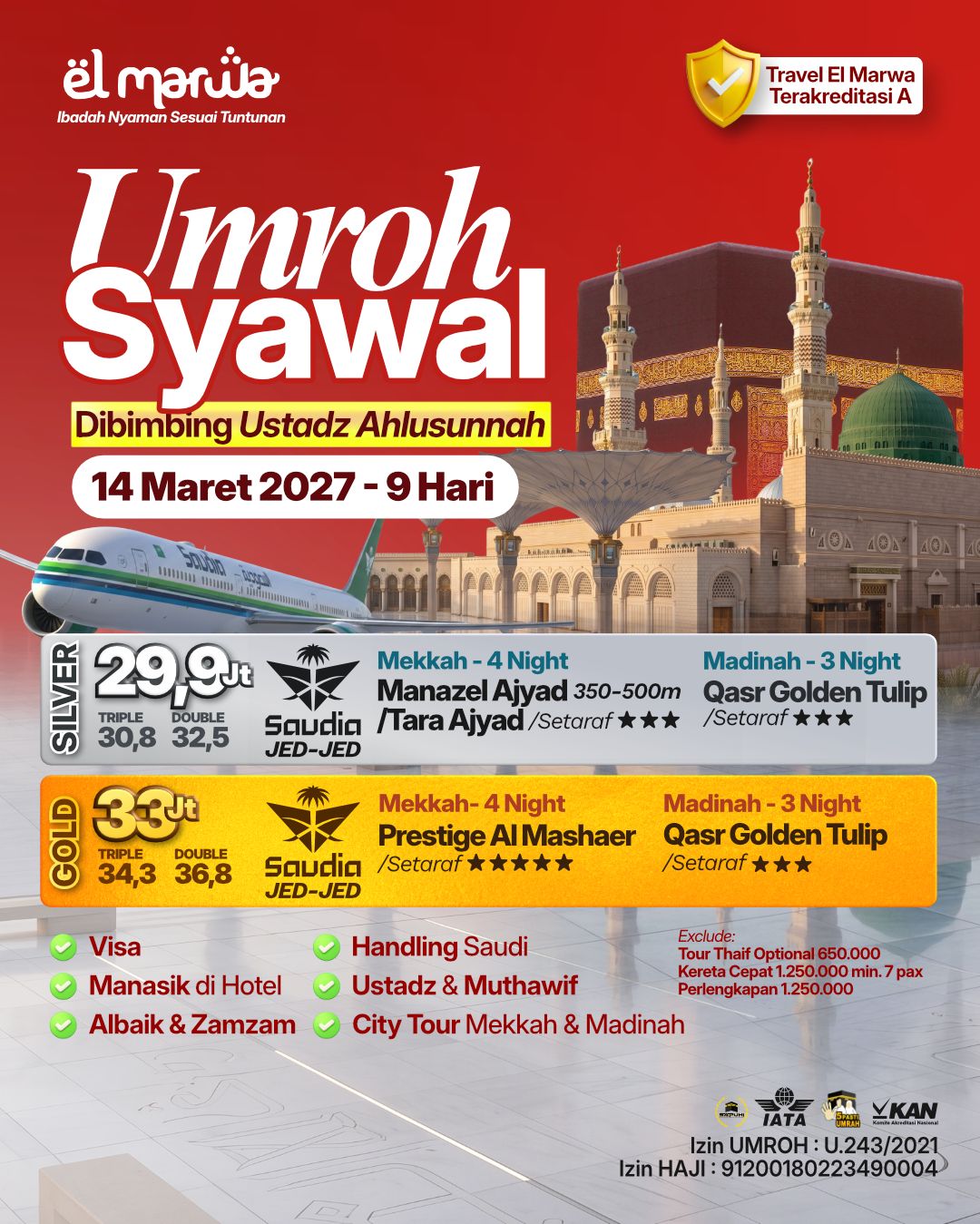 UMROH SYAWAL 14 MARET 2027