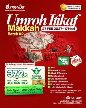 UMROH ITIKAF RAMADHAN 27 FEBRUARI 2027 ( Program 17 Hari) NEW