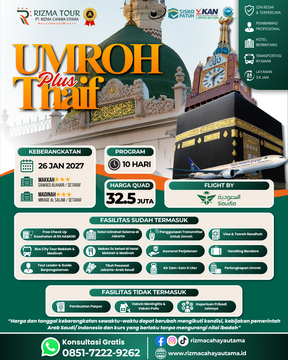 Umroh Plus Thaif 26 Januari 2027